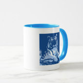Der blaue Tiger Tasse (VorderseiteRechts)