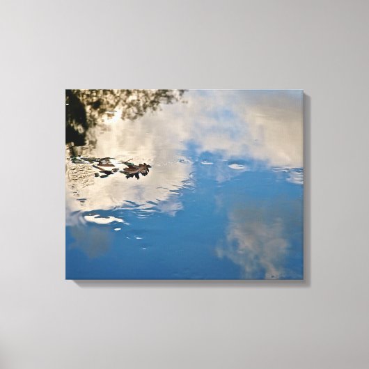 DER BLAUE TRAUM FALLENDEN BLATTES A LEINWANDDRUCK (Vorderseite)