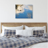 DER BLAUE TRAUM FALLENDEN BLATTES A LEINWANDDRUCK (Insitu (Schlafzimmer))