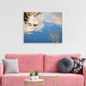 DER BLAUE TRAUM FALLENDEN BLATTES A LEINWANDDRUCK (Insitu (Wohnzimmer))