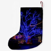Der blaue Tree Weihnachtsbaum-Strumpf Kleiner Weihnachtsstrumpf (Rückseite)
