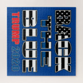 Der blaue Trump 2020 Puzzle (Horizontal)