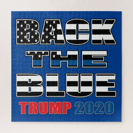 Der blaue Trump 2020 Puzzle (Vertikal)