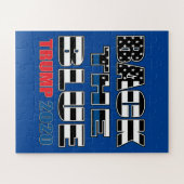 Der blaue Trump 2020 Puzzle (Horizontal)