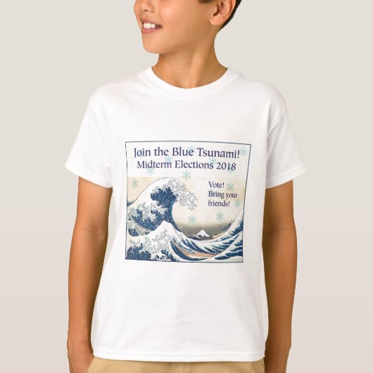Der Blaue Tsunami T-Shirt (Vorderseite)