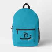 Der blaue Vikings-Ocean-Rucksack Bedruckter Rucksack (Vorderseite)
