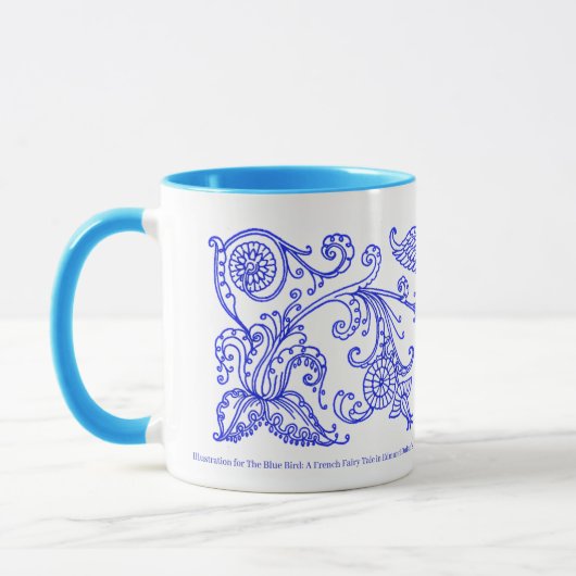 Der Blaue Vogel eine französische Märchen-Tasse Tasse (Links)