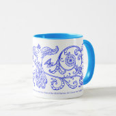 Der Blaue Vogel ⁠ eine französische Märchen-Tasse Tasse (VorderseiteRechts)