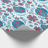 Der blaue Vogel im Garten Geschenkpapier (Ecke)