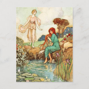 Der Blaue Vogel: Queen Florina trifft A Fairy Postkarte