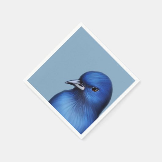 Der blaue Vogel Serviette (Ecke)