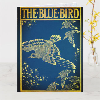 Der blaue Vogel - Vintage-Buchcover Karte