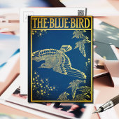 Der blaue Vogel - Vintage Buchdecke Postkarte