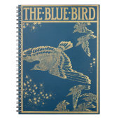 Der blaue Vogel - Vintages Buchcover Notizblock (Vorderseite)