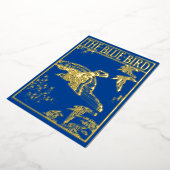 Der blaue Vogel - Vintages Gold Folieneinladung (Gedreht)