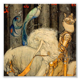 „Der Blaue Vogel“ von John Bauer Fotodruck