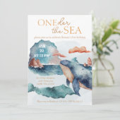 Der Blaue Wald am Meer Einladung (Stehend Vorderseite)