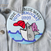 Der blaue Weg, Pro-Demokrat gegen Trump Button (Beispiel)