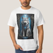 Der blaue Wolf T-Shirt (Vorderseite)
