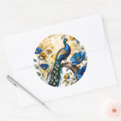 Der Blaumohn ist eine wunderschöne Blume, dass Runder Aufkleber (Umschlag)