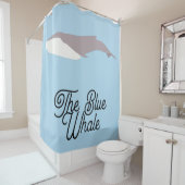 Der Blauwal-Farbblock Duschvorhang (Beispiel)