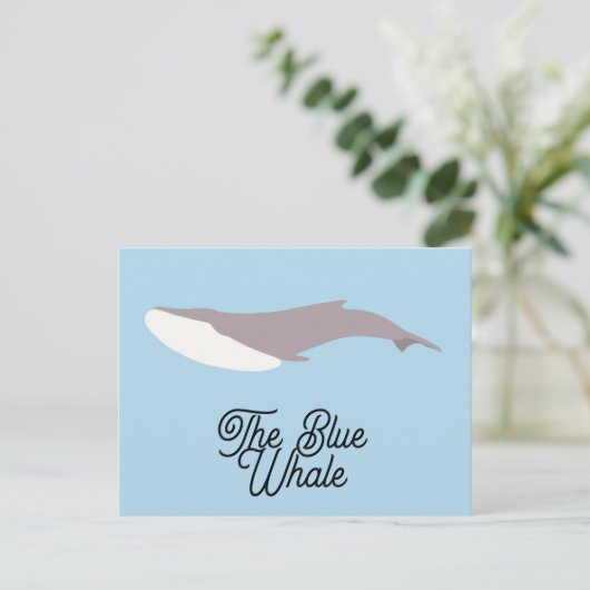 Der Blauwal-Farbblock Feiertagspostkarte (Stehend Vorderseite)