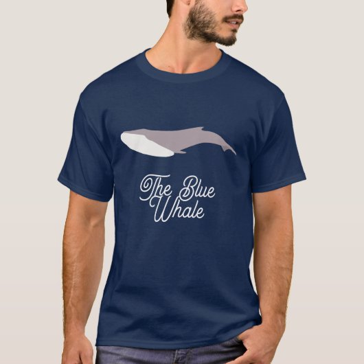 Der Blauwal-Farbblock T-Shirt (Vorderseite)