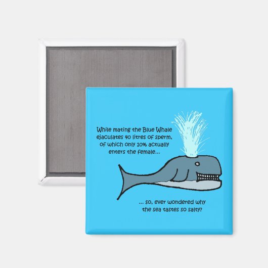 Der Blauwal... Magnet (Vorderseite/Rückseite)