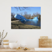 Der Blauwal von Catoosa Poster (Küche)