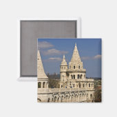 Der Blick auf Budapest von der Burg Hill. Magnet (Vorderseite/Rückseite)