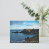 Der Blick auf das zauberhafte Dunnottar-Schloss is Postkarte (Stehend Vorderseite)