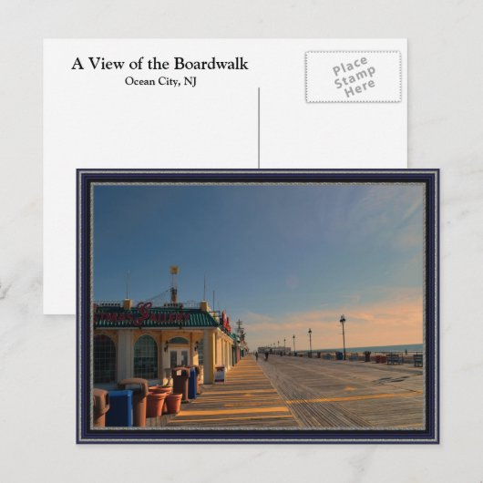 Der Blick auf den Boardwalk Postkarte (Vorne/Hinten)