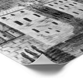 Der Blick auf den Hafen der Stadt Lyon Poster (Ecke)