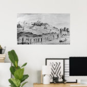 Der Blick auf den Hafen der Stadt Lyon Poster (Heimbüro)