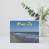 Der Blick auf den Strand von Atlantic City Postkarte (Stehend Vorderseite)