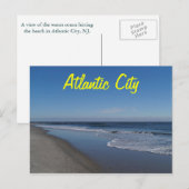 Der Blick auf den Strand von Atlantic City Postkarte (Vorne/Hinten)