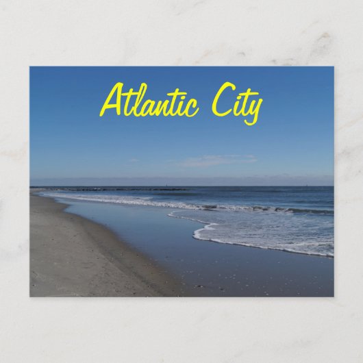 Der Blick auf den Strand von Atlantic City Postkarte (Vorderseite)