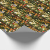 Der Blick auf den Weihnachtsbaum Geschenkpapier (Ecke)