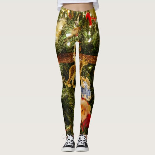 Der Blick auf den Weihnachtsbaum Leggings (Vorderseite)
