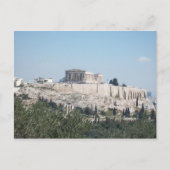 Der Blick auf die Akropolis vom Hügel Filopappou Postkarte (Vorderseite)