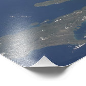 Der Blick auf die karibische Insel Hispaniola Fotodruck (Ecke)