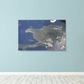 Der Blick auf die karibische Insel Hispaniola Leinwanddruck (Insitu (Holzboden))