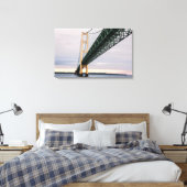 Der Blick auf die Mackinac-Brücke vom Lake Michiga Leinwanddruck (Insitu (Schlafzimmer))