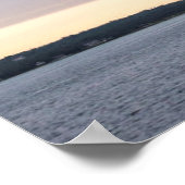 Der Blick auf die Mackinac-Brücke vom Lake Michiga Poster (Ecke)