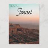 Der Blick auf die Masada in Israel Postkarte (Vorderseite)