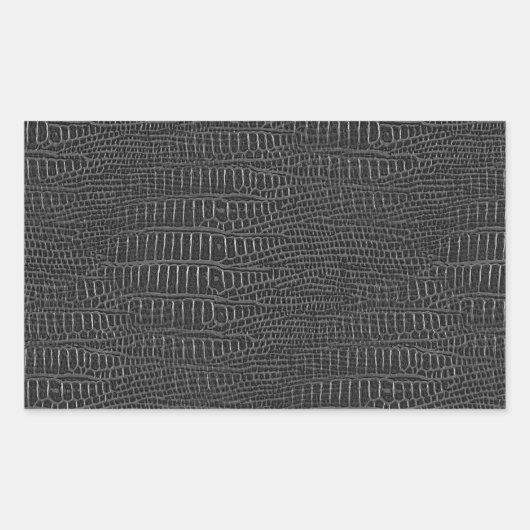 Der Blick auf die schwarze realistische Alligatorh Rechteckiger Aufkleber (Vorderseite)