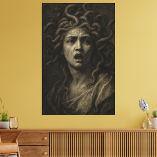 Der Blick auf Medusa Leinwanddruck
