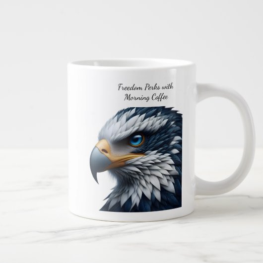 Der Blick der Adler Jumbo-Tasse (Rechts)