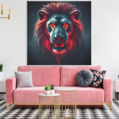 Der Blick der Löwen Leinwanddruck (Insitu (Wohnzimmer))