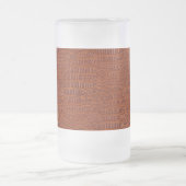 Der Blick der realistischen Alligatorhaut Browns Mattglas Bierglas (Mittel)